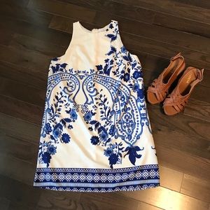 Blue & White Dress